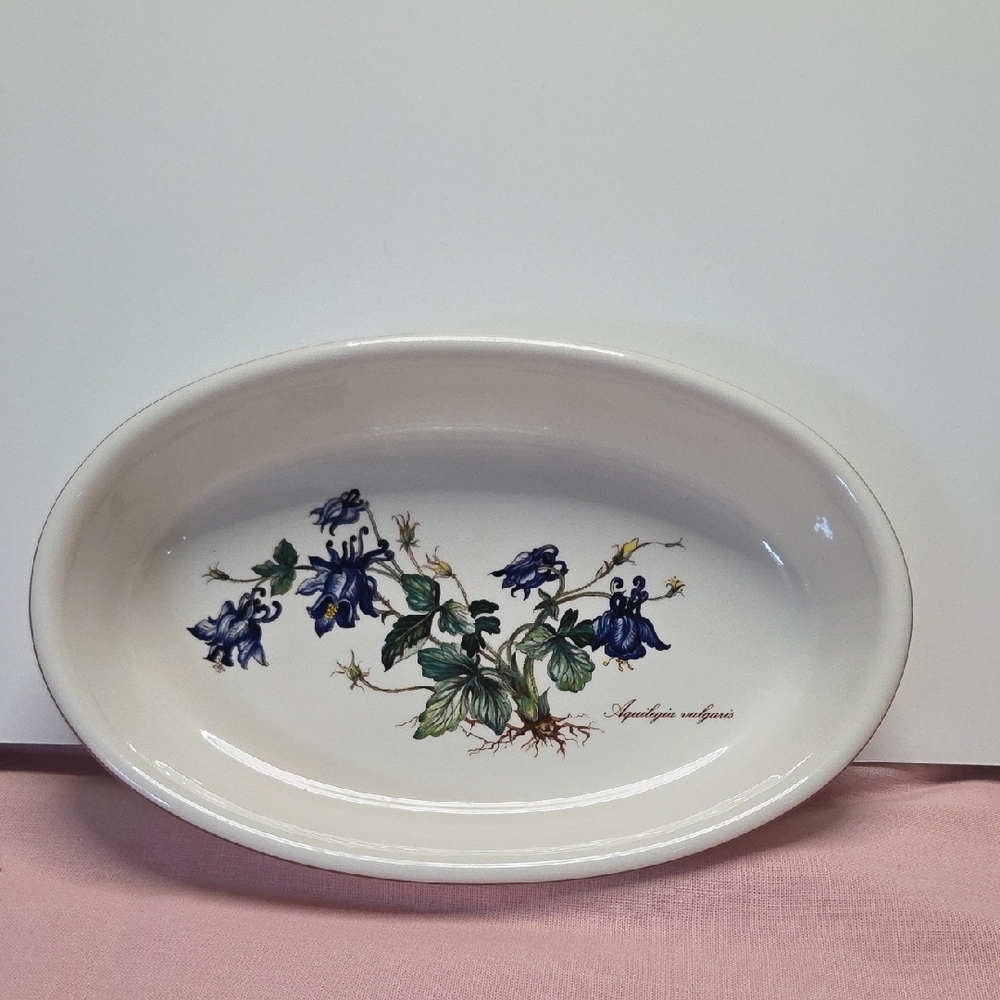 Villeroy & Boch Oval Dish with Blue Floral Design